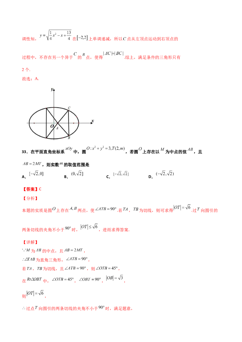 专题25圆锥曲线压轴小题必刷100题(解析版)_02高考数学_新高考复习资料_2022年新高考资料_千题百练2022高考数学