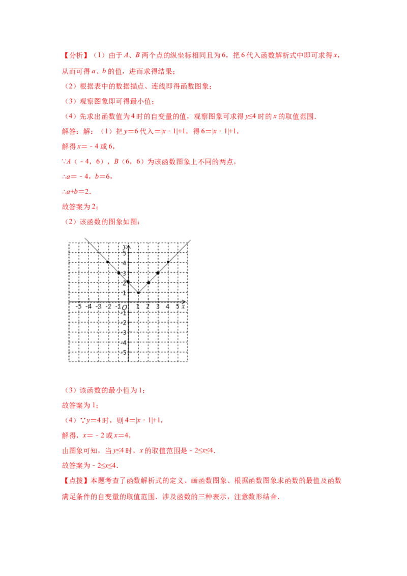 专题4.1函数（知识讲解）-2021-2022学年八年级数学上册基础知识专项讲练（北师大版）_北师大初中数学_8上-北师大版初中数学_旧版_06专项讲练