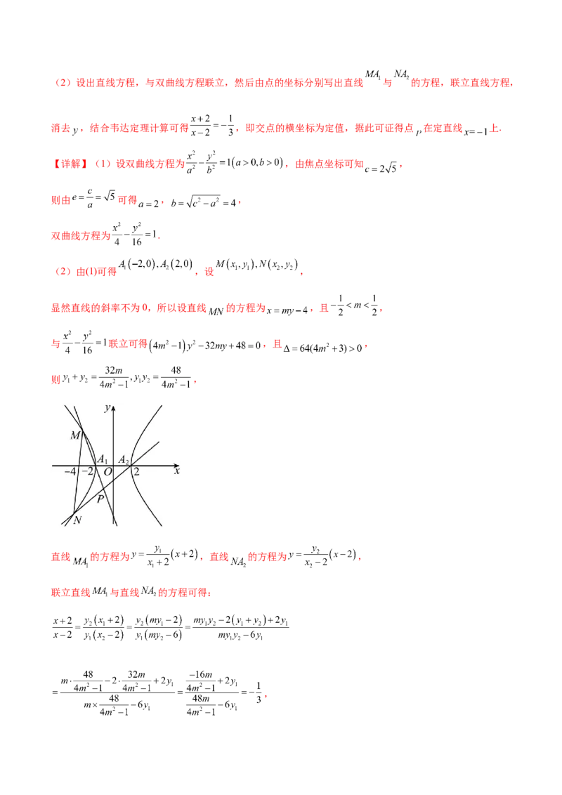 押新高考第19题A圆锥曲线综合（解答题）（解析版）_2024年新高考资料_5.2024三轮冲刺_备战2024年高考数学临考题号押题（新高考通用）323127423