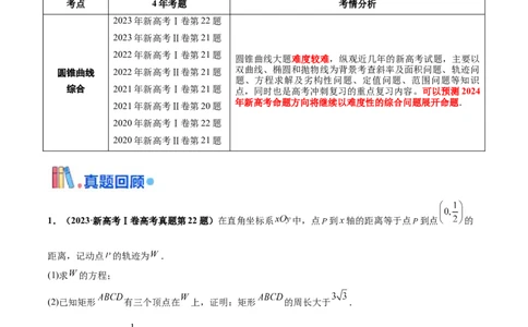 押新高考第19题A圆锥曲线综合（解答题）（解析版）_2024年新高考资料_5.2024三轮冲刺_备战2024年高考数学临考题号押题（新高考通用）323127423