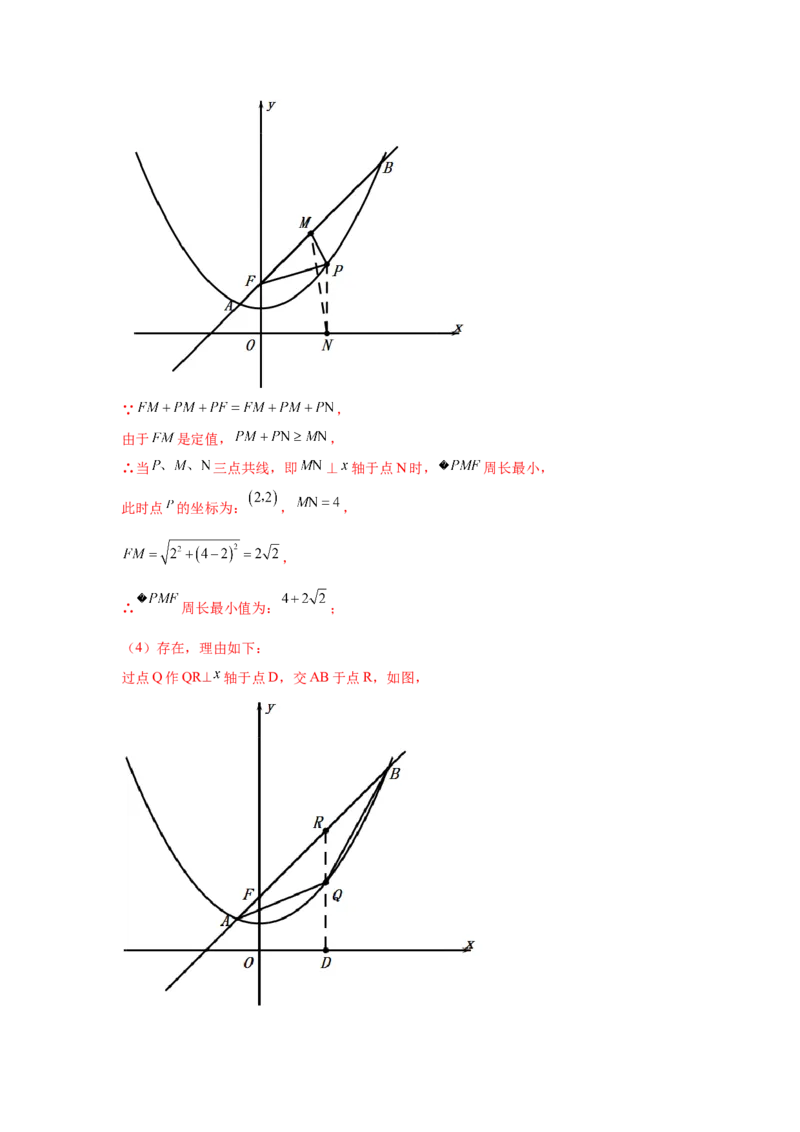 专题2.40二次函数背景下周长最值问题（专项练习）_北师大初中数学_9下-北师大版初中数学_05习题试卷_1课时练习_同步练习（第2套）