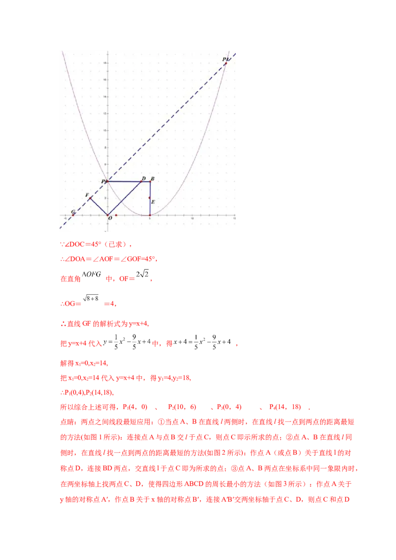 专题2.40二次函数背景下周长最值问题（专项练习）_北师大初中数学_9下-北师大版初中数学_05习题试卷_1课时练习_同步练习（第2套）