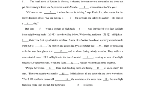 专题28完形填空之说明文类-2023年高考英语一轮复习《考点&bull;题型&bull;技巧》精讲与精练高分突破系列（通用）（解析版）_03高考英语_新高考复习资料_2023年新高考资料_一轮复习