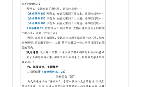 15女娲补天优质版教案_25秋1-6年级语文上册课件教案_25秋统编版语文四年级上册_统编版语文四年级上册教学资源包（25秋七彩课堂）_4.第四单元_15女娲补天_教案