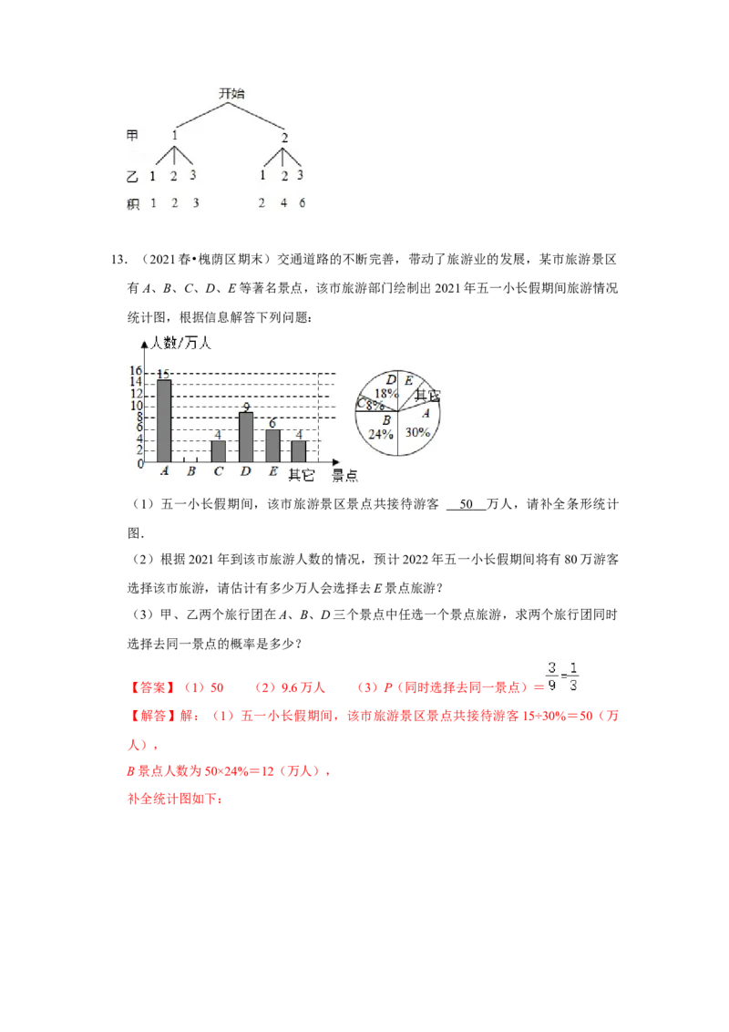 专题3概率进一步认识（专项训练）-2022-2023学年九年级数学上册《同步考点解读&bull;专题训练》（北师大版）_北师大初中数学_9上-北师大版初中数学_06专项讲练