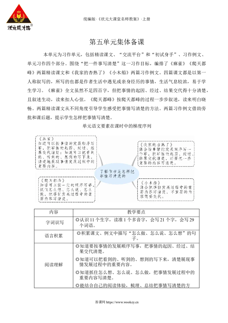 16麻雀教案_25秋1-6年级语文上册课件教案_25秋统编版语文四年级上册_统编版语文四年级上册教学资源包（25秋状元大课堂）_2.4语上教案_5.第五单元