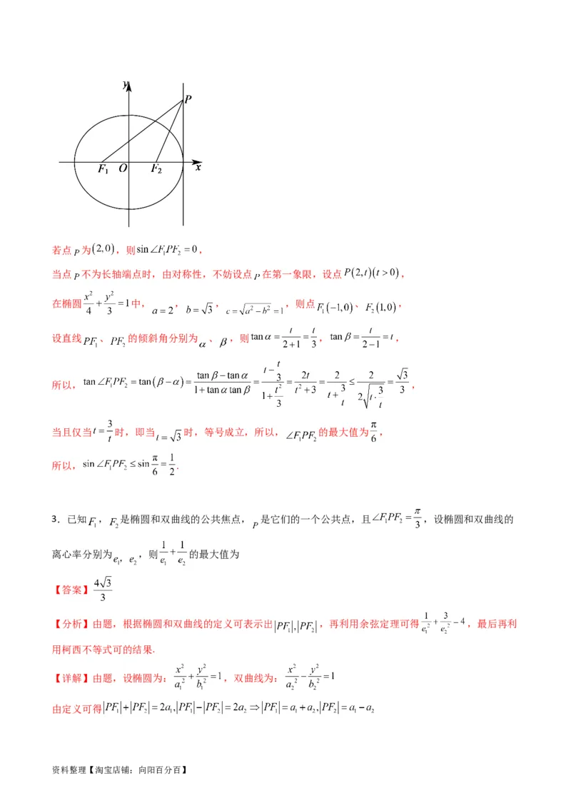 专题29椭圆及其性质（教师版）_02高考数学_通用版（老高考）复习资料_2024年复习资料_完备战2024年高考数学一轮复习考点帮（全国通用）_核心考点讲练