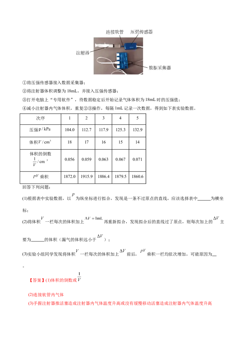专题21热学和光学实验（讲义）（解析版）_03高考英语_2025年新高考资料_二轮复习_01高考语文等多个文件_上好课2025年高考物理二轮复习讲练测（新高考通用）