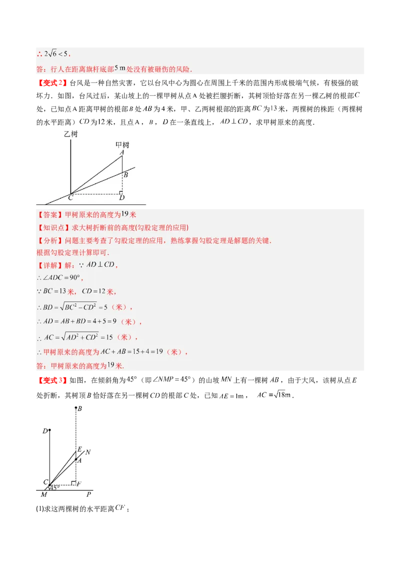 专题1.3勾股定理的应用（高效培优讲义）（教师版）_北师大初中数学_8上-北师大版初中数学_初中数学北师大8上-2025秋季新版_第二套推荐25_08专项讲练