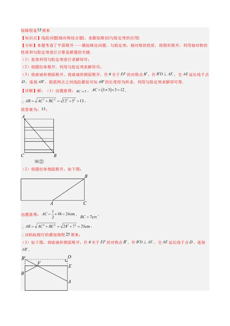 专题1.3勾股定理的应用（高效培优讲义）（教师版）_北师大初中数学_8上-北师大版初中数学_初中数学北师大8上-2025秋季新版_第二套推荐25_08专项讲练