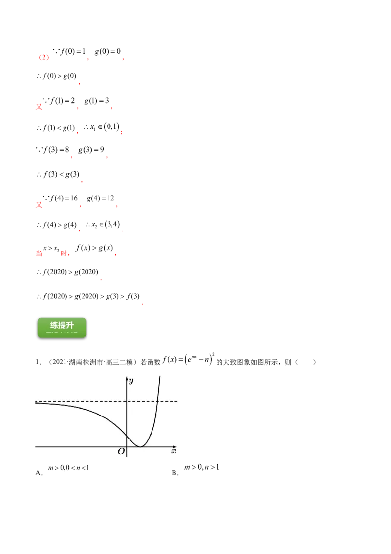 专题3.7函数的图象2022年高考数学一轮复习讲练测（新教材新高考）（练）解析版_02高考数学_新高考复习资料_2022年新高考资料_2022年高考数学一轮复习讲练测（新教材新高考）8.21更新