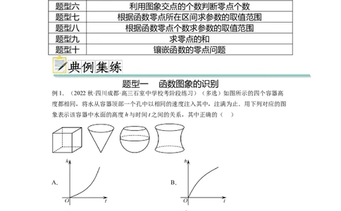 专题3.7函数的图象及零点问题（原卷版）_02高考数学_新高考复习资料_2024年新高考资料_一轮复习资料_完备战2024年新高考数学一轮复习题型突破精练（新高考）