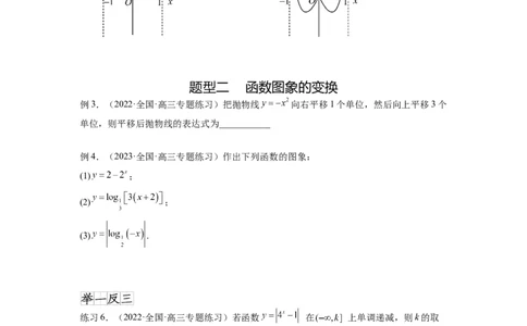 专题3.7函数的图象及零点问题（原卷版）_02高考数学_新高考复习资料_2024年新高考资料_一轮复习资料_完备战2024年新高考数学一轮复习题型突破精练（新高考）