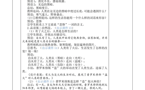 14普罗米修斯优质版教案_25秋1-6年级语文上册课件教案_25秋统编版语文四年级上册_统编版语文四年级上册教学资源包（25秋七彩课堂）_4.第四单元_14普罗米修斯_教案