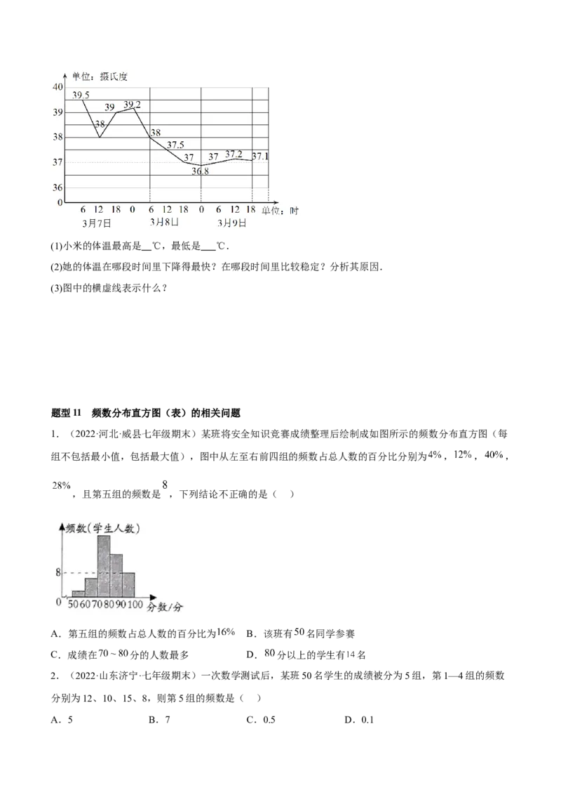 专题15数据的收集与整理重难点题型15个（原卷版）_北师大初中数学_7上-北师大版初中数学_7上-初中数学北师大（旧版）赠送_06专项讲练