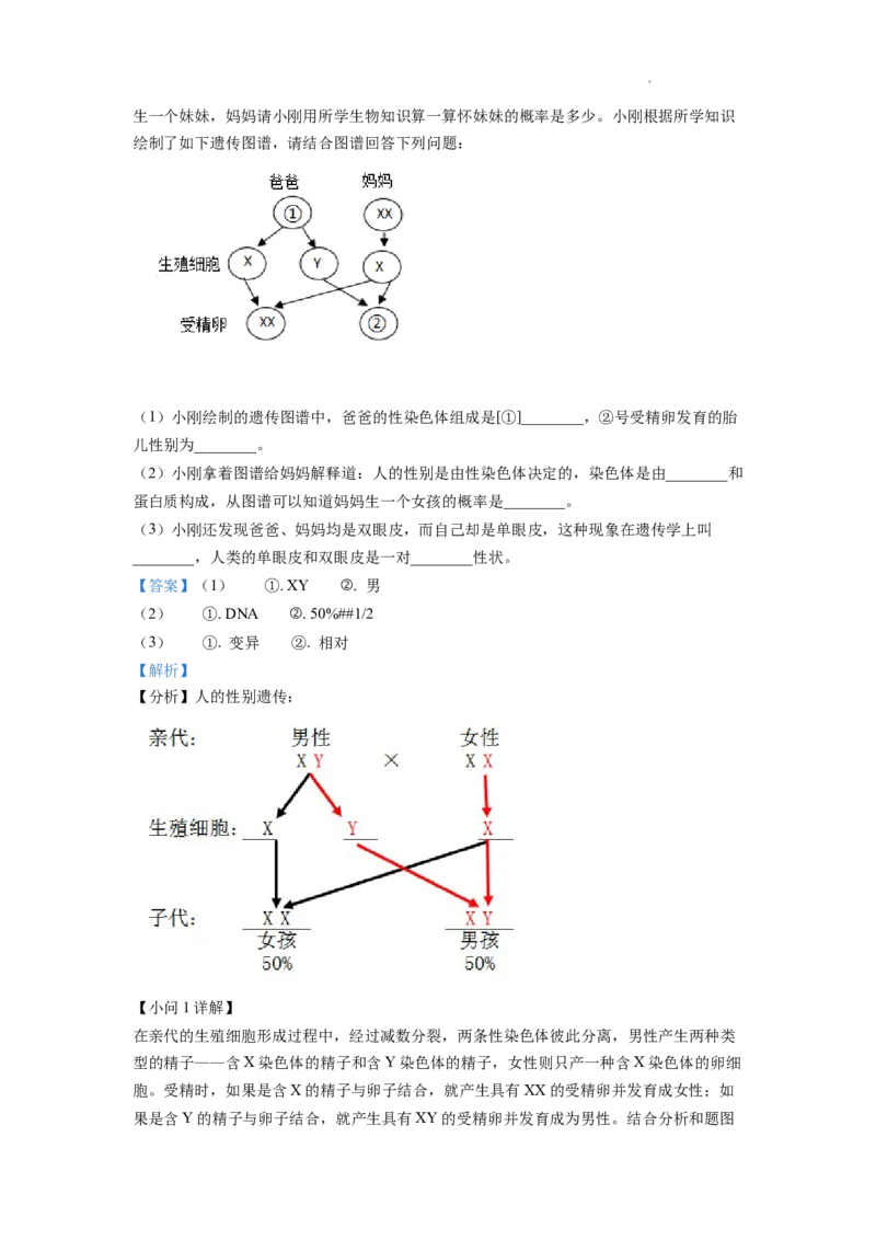 2022年贵州省铜仁市中考生物真题（解析版）_贵州中考_6.贵州中考生物（2015-2025）