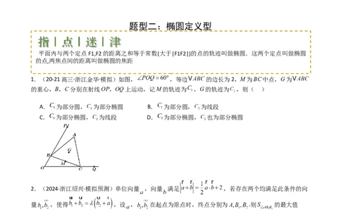 专题22圆锥曲线轨迹全归纳（原卷版）_02高考数学_2025年新高考资料_一轮复习_上好课2025年高考数学一轮复习知识清单3246850_题型必备&middot;冲高分