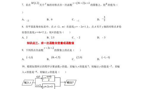 专题4.6一次函数（专项练习）-2021-2022学年八年级数学上册基础知识专项讲练（北师大版）_北师大初中数学_8上-北师大版初中数学_旧版_06专项讲练