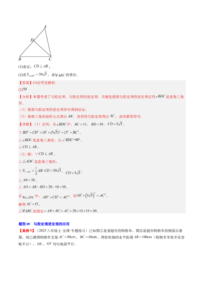专题1.4第一章复习勾股定理（4大考点10大题型强化训练）（高效培优讲义）（教师版）_北师大初中数学_8上-北师大版初中数学_初中数学北师大8上-2025秋季新版_第二套推荐25