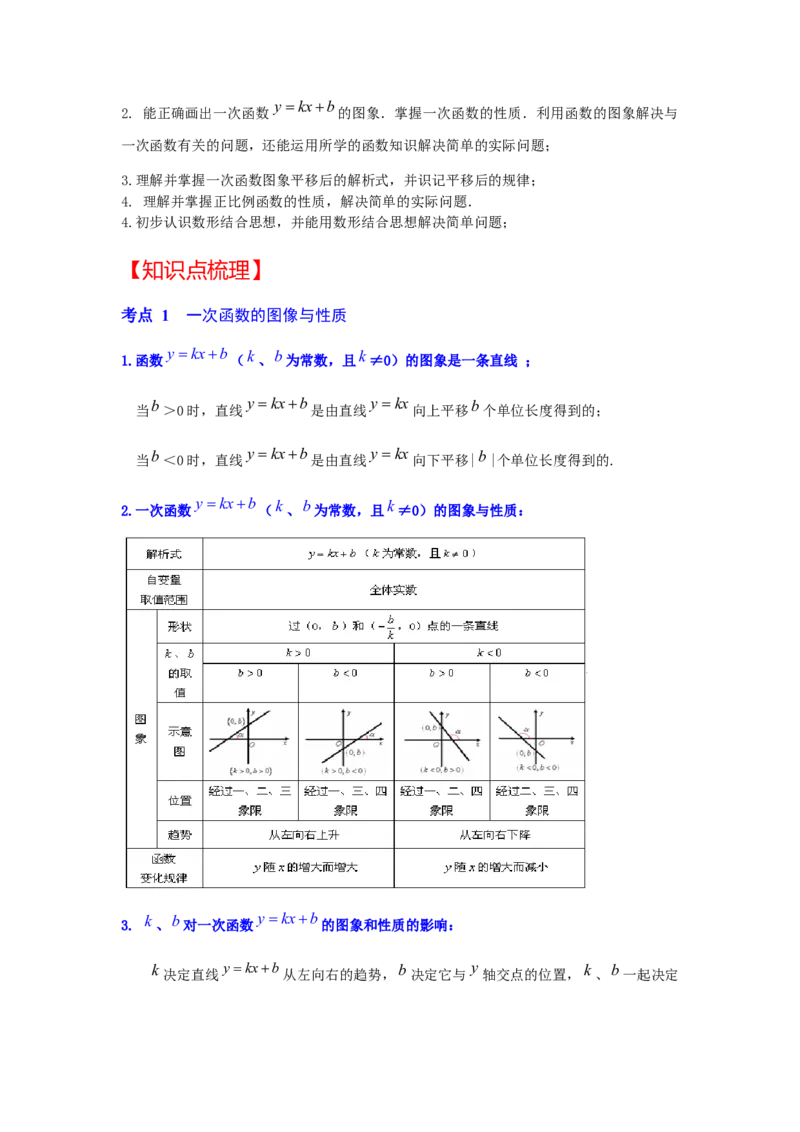 专题4.2.2一次函数、正比例函数的图像和性质（知识解读）-2022-2023学年八年级数学上册《同步考点解读&bull;专题训练》（北师大版）_北师大初中数学_8上-北师大版初中数学_旧版_06专项讲练