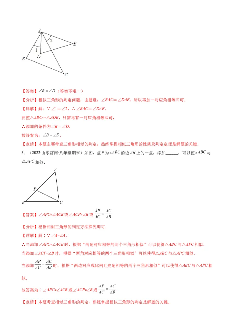 专题11相似三角形的判定方法(解析版)_北师大初中数学_9上-北师大版初中数学_06专项讲练_学霸满分2022-2023学年九年级数学上册重难点专题提优训练（北师大版）