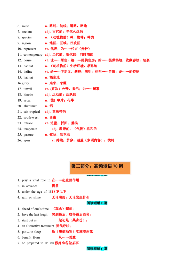 专题262024年新课标I卷词汇二次开发+真题语料单句填空75例解析版_03高考英语_2025年新高考资料_一轮复习_上好课2025年高考英语一轮复习知识清单323949989