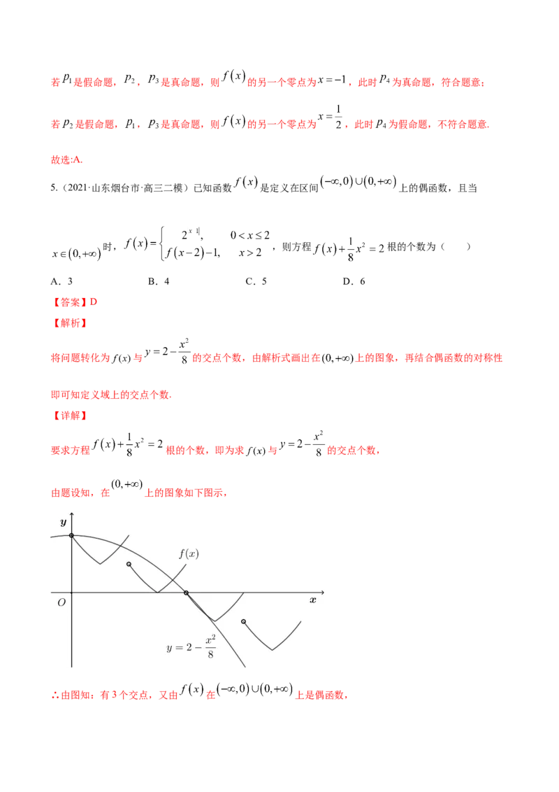 专题3.8函数与方程2022年高考数学一轮复习讲练测（新教材新高考）（练）解析版_02高考数学_新高考复习资料_2022年新高考资料_2022年高考数学一轮复习讲练测（新教材新高考）8.21更新