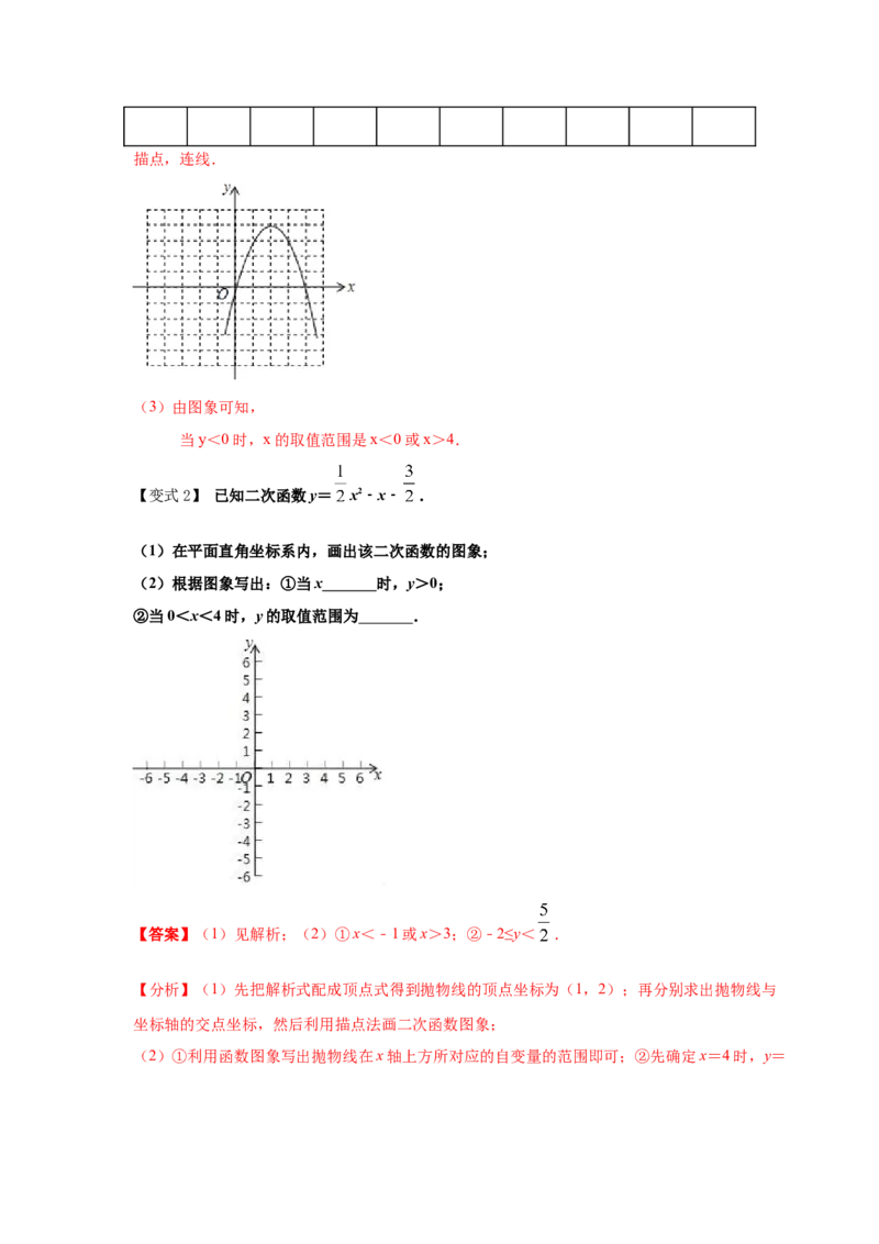 专题2.12二次函数y=ax&sup2;+bx+c(a&ne;0)的图像与性质（知识讲解1_北师大初中数学_9下-北师大版初中数学_05习题试卷_1课时练习_同步练习（第2套）