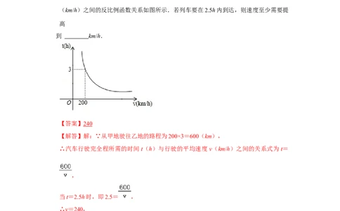 专题6.2反比例函数的实际应用（专项训练）（解析版）_北师大初中数学_9上-北师大版初中数学_06专项讲练_2022-2023学年九年级数学上册《同步考点解读&bull;专题训练》（北师大版）