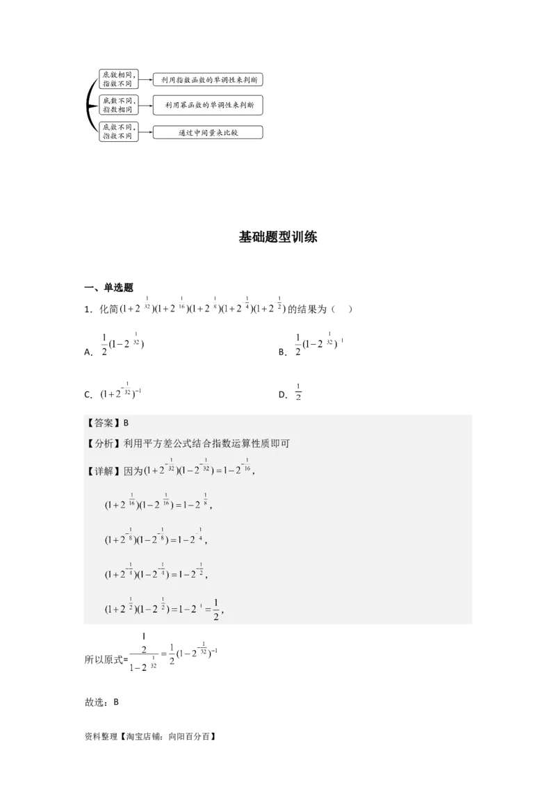 专题2.4指数与指数函数（解析版）_02高考数学_新高考复习资料_2024年新高考资料_一轮复习资料_2024年高考数学一轮复习《考点&bull;题型&bull;技巧》精讲与精练高分突破系列（新高考专用）