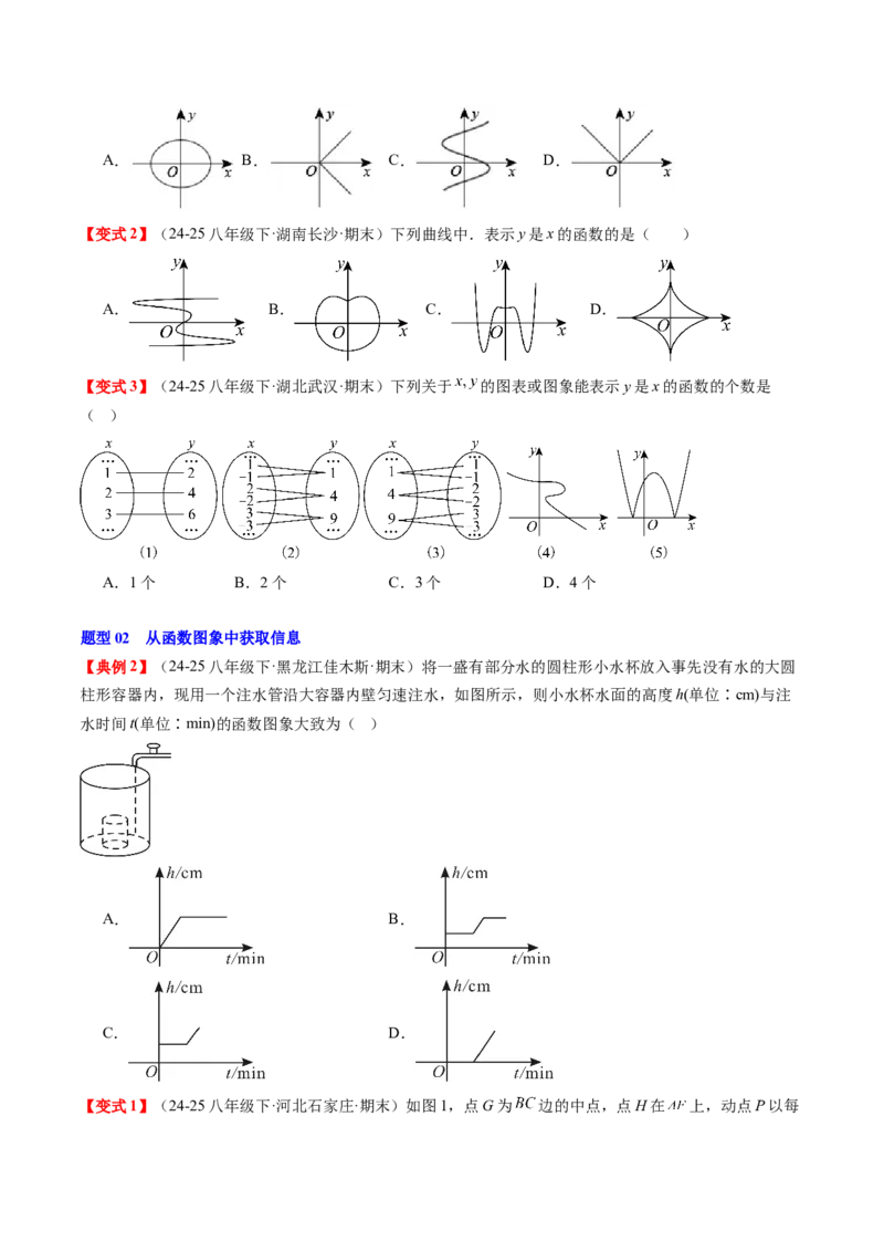 专题4.5第四章复习一次函数（4大考点+10大题型+强化训练）（高效培优讲义）（学生版）_北师大初中数学_8上-北师大版初中数学_初中数学北师大8上-2025秋季新版_第二套推荐25