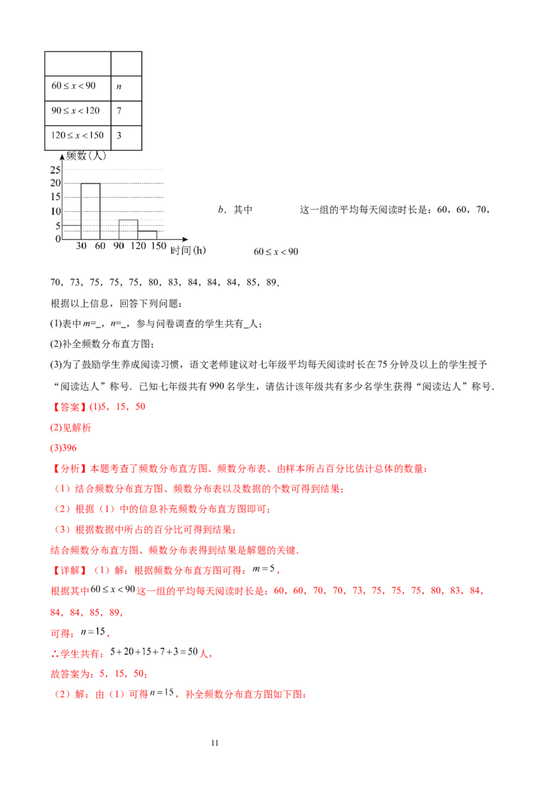 专题10数据的表示法21考点复习指南（讲+练）（解析版）_北师大初中数学_7上-北师大版初中数学_7上-初中数学北师大（2024新版）持续更新_05讲义练习