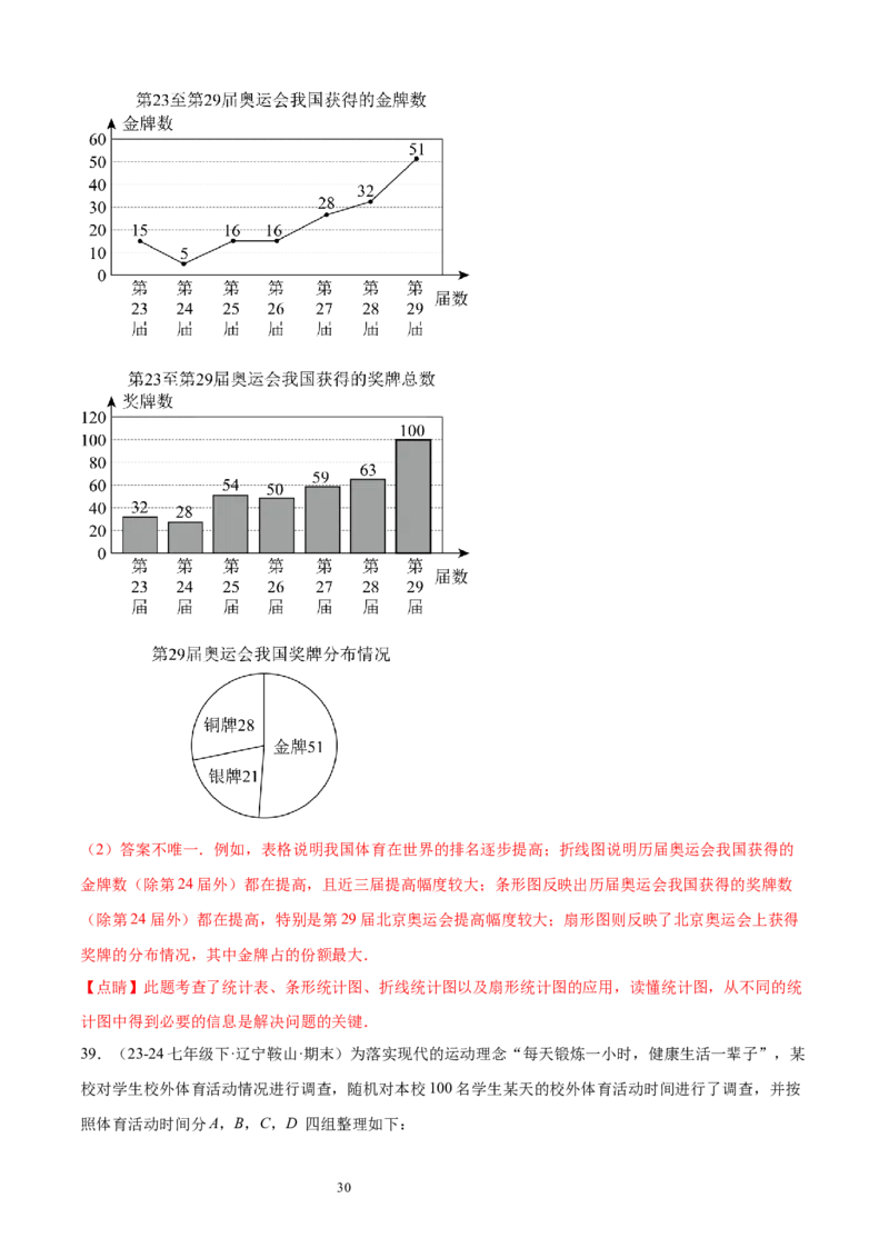 专题10数据的表示法21考点复习指南（讲+练）（解析版）_北师大初中数学_7上-北师大版初中数学_7上-初中数学北师大（2024新版）持续更新_05讲义练习