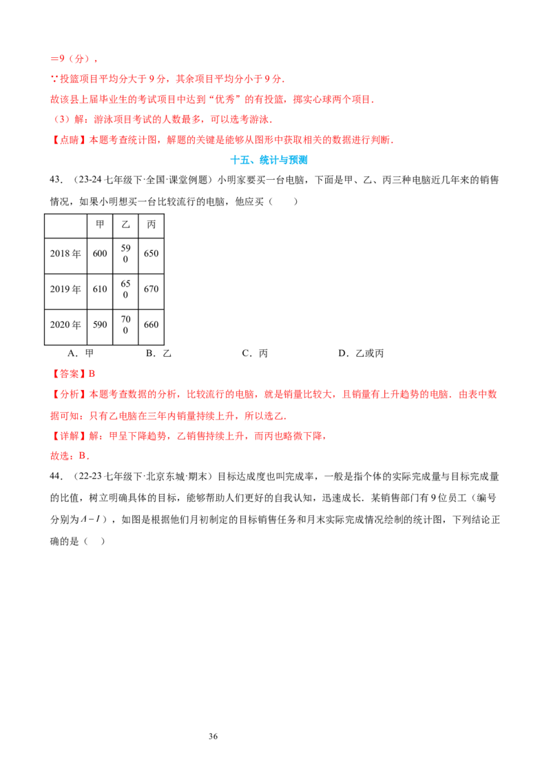 专题10数据的表示法21考点复习指南（讲+练）（解析版）_北师大初中数学_7上-北师大版初中数学_7上-初中数学北师大（2024新版）持续更新_05讲义练习