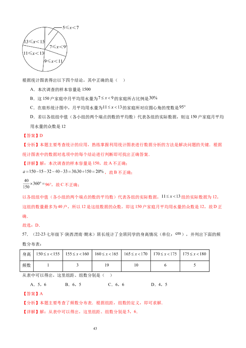 专题10数据的表示法21考点复习指南（讲+练）（解析版）_北师大初中数学_7上-北师大版初中数学_7上-初中数学北师大（2024新版）持续更新_05讲义练习