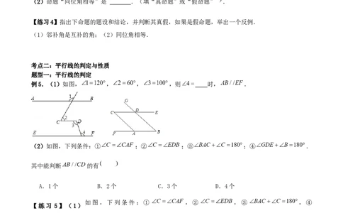 专题13：平行线的证明（原卷版）-2021-2022学年八年级数学上册基础考点专题培优训练+重要题型小专题（北师大版）_北师大初中数学_8上-北师大版初中数学_旧版_06专项讲练