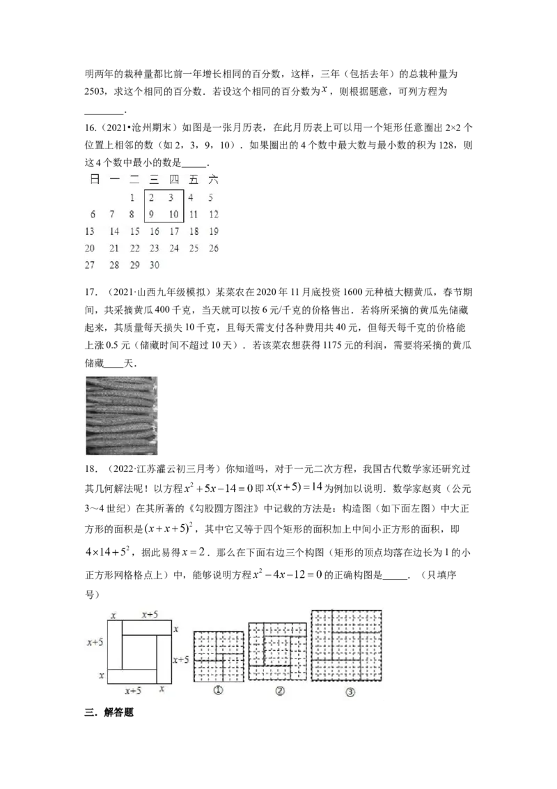 专题2.6应用一元二次方程（原卷版）_北师大初中数学_9上-北师大版初中数学_06专项讲练_高频考点2022-2023学年九年级数学上册同步高频考点专题突破（北师大版）
