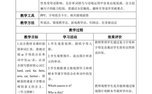 Unit2第3课时PartALet&rsquo;sspell（教学设计）英语人教PEP版四年级下册（新教材）_4下-新英语人教PEP版（2026持续更新）_01课件+教案+学习任务单+练习（更新完第4单元）_2教案