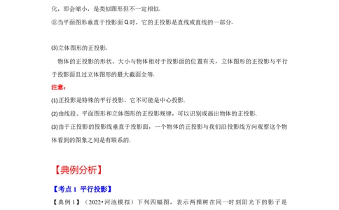 专题5.1投影（知识解读）-2022-2023学年九年级数学上册《同步考点解读&bull;专题训练》（北师大版）_北师大初中数学_9上-北师大版初中数学_06专项讲练