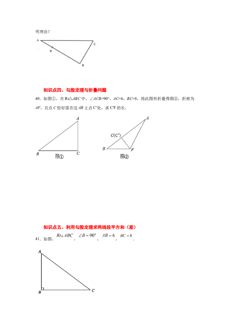 专题1.2探索勾股定理（专项练习）-2021-2022学年八年级数学上册基础知识专项讲练（北师大版）_北师大初中数学_8上-北师大版初中数学_旧版_06专项讲练