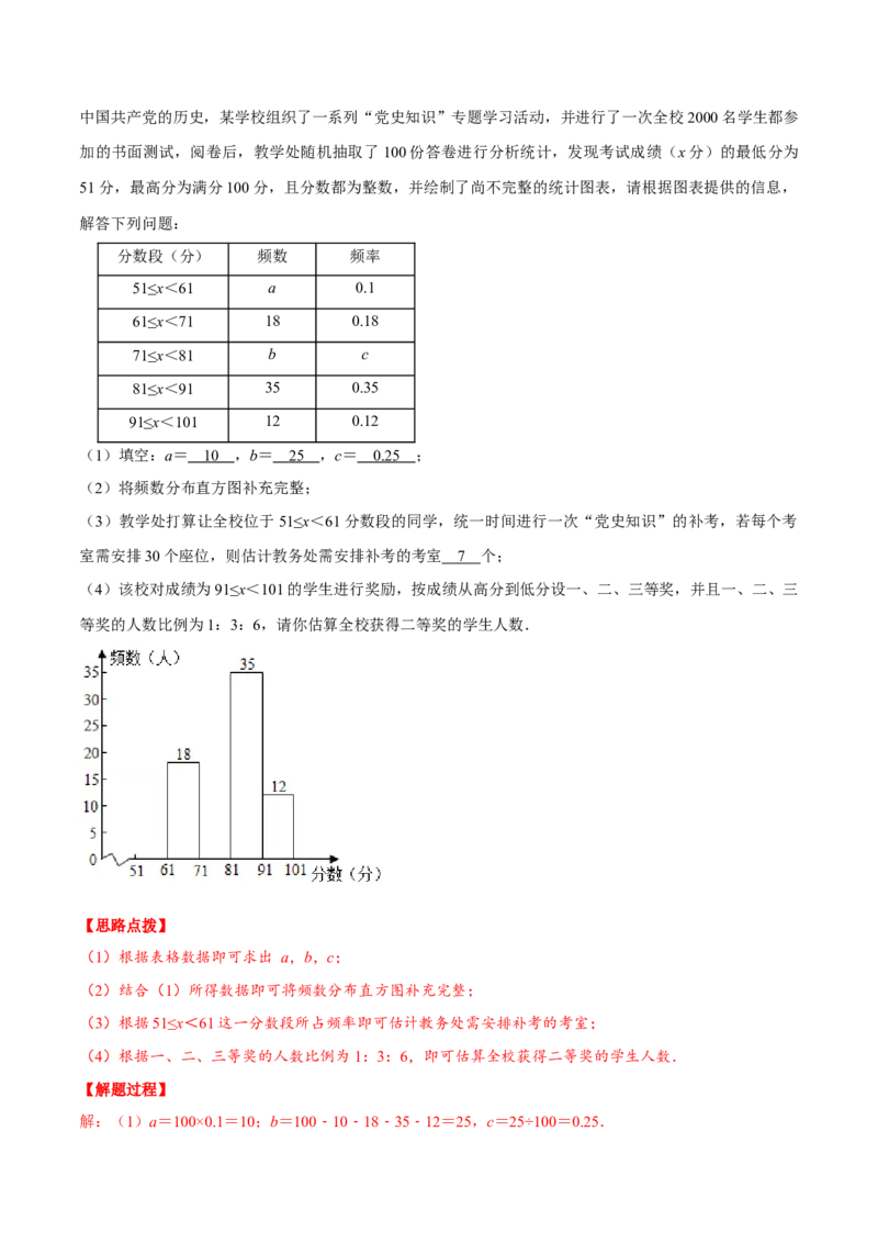 专题6.1统计图的综合应用（重点题专项讲练）（北师大版）（解析版）_北师大初中数学_7上-北师大版初中数学_7上-初中数学北师大（旧版）赠送_06专项讲练