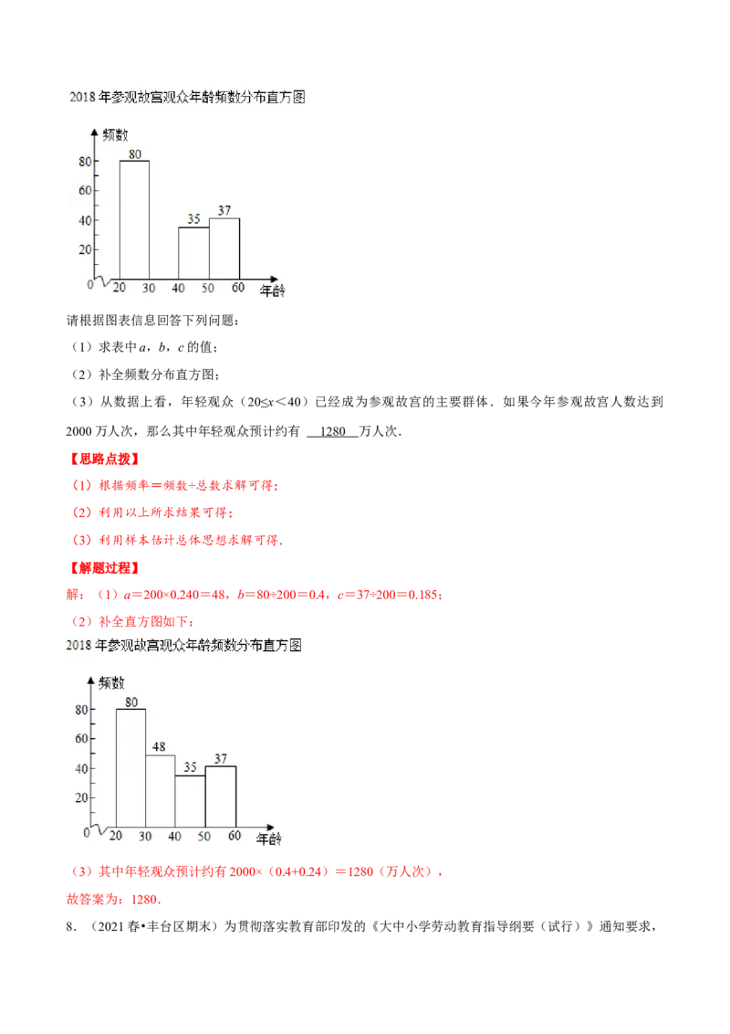 专题6.1统计图的综合应用（重点题专项讲练）（北师大版）（解析版）_北师大初中数学_7上-北师大版初中数学_7上-初中数学北师大（旧版）赠送_06专项讲练