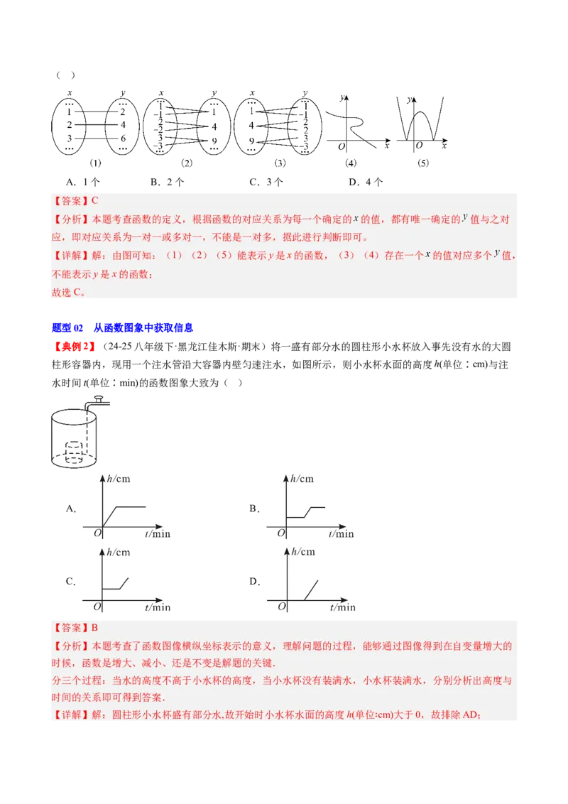 专题4.5第四章复习一次函数（4大考点+10大题型+强化训练）（高效培优讲义）（教师版）_北师大初中数学_8上-北师大版初中数学_初中数学北师大8上-2025秋季新版_第二套推荐25