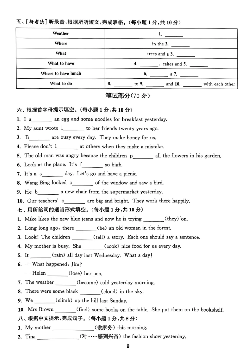 1_六上试卷(1)_25秋小学《拔尖特训》多版本合集_3-6年级英语上册译林25秋《拔尖特训》_25秋《拔尖特训》六上译林(1)