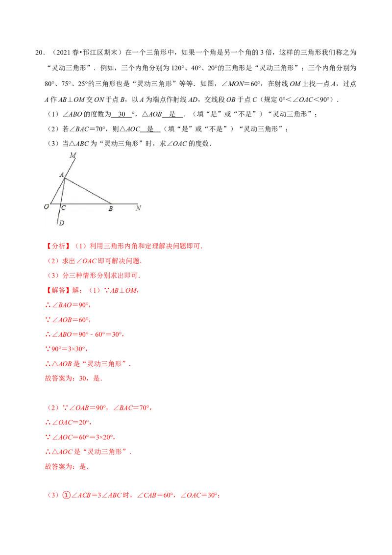 专题4.8三角形有关角的计算与证明问题（重难点培优）-七年级数学下册尖子生同步培优题典（解析版）北师大版_北师大初中数学_7下-北师大版初中数学_05习题试卷_1课时练习