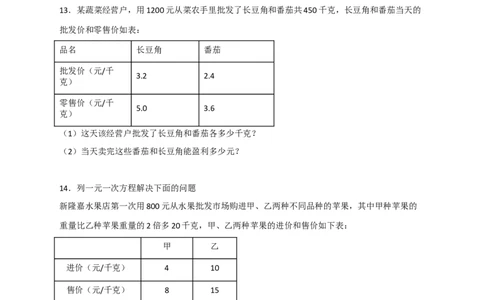 专题30一元一次方程应用之销售盈亏问题（原卷版）_北师大初中数学_7上-北师大版初中数学_7上-初中数学北师大（旧版）赠送_06专项讲练