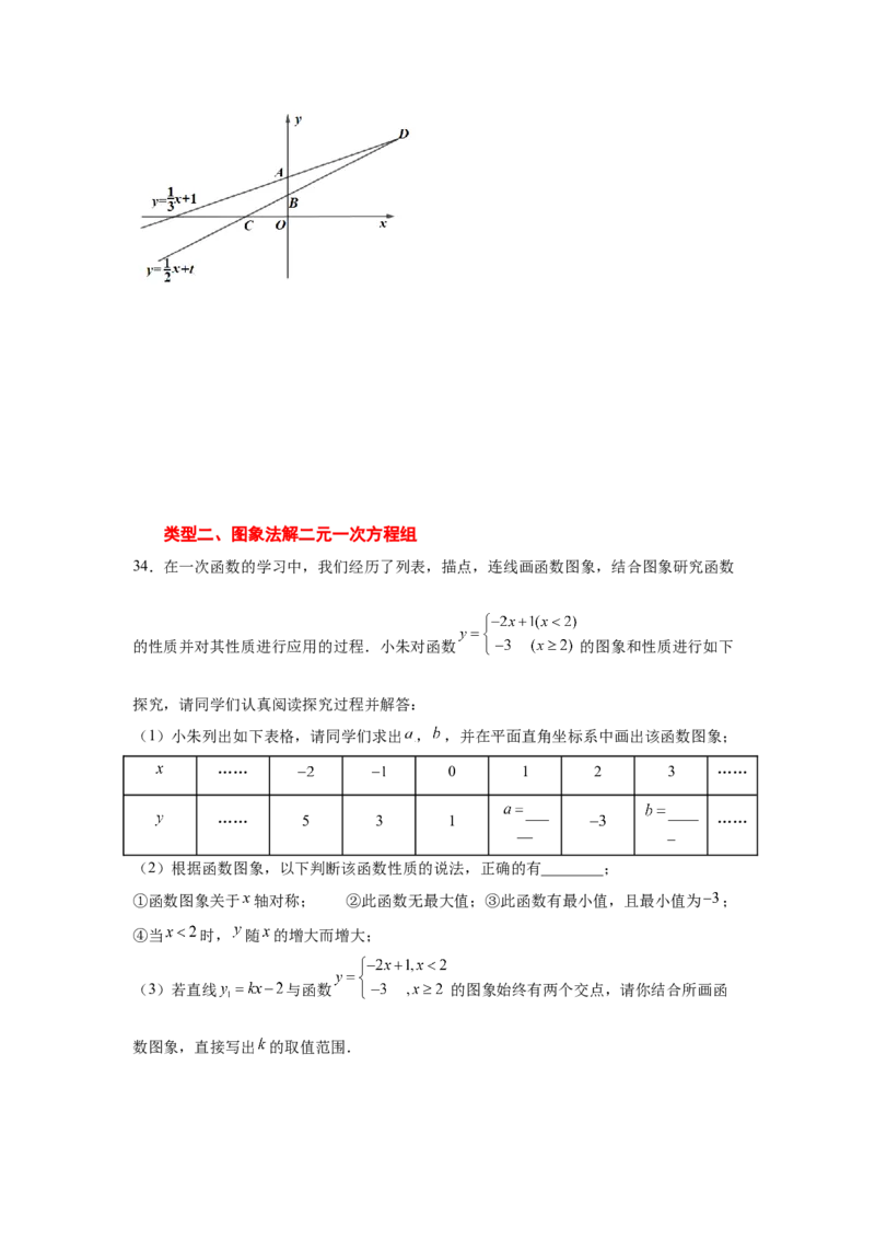 专题5.22二元一次方程（组）与一次函数（专项练习）（巩固篇）-2021-2022学年八年级数学上册基础知识专项讲练（北师大版）_北师大初中数学_8上-北师大版初中数学_旧版_06专项讲练