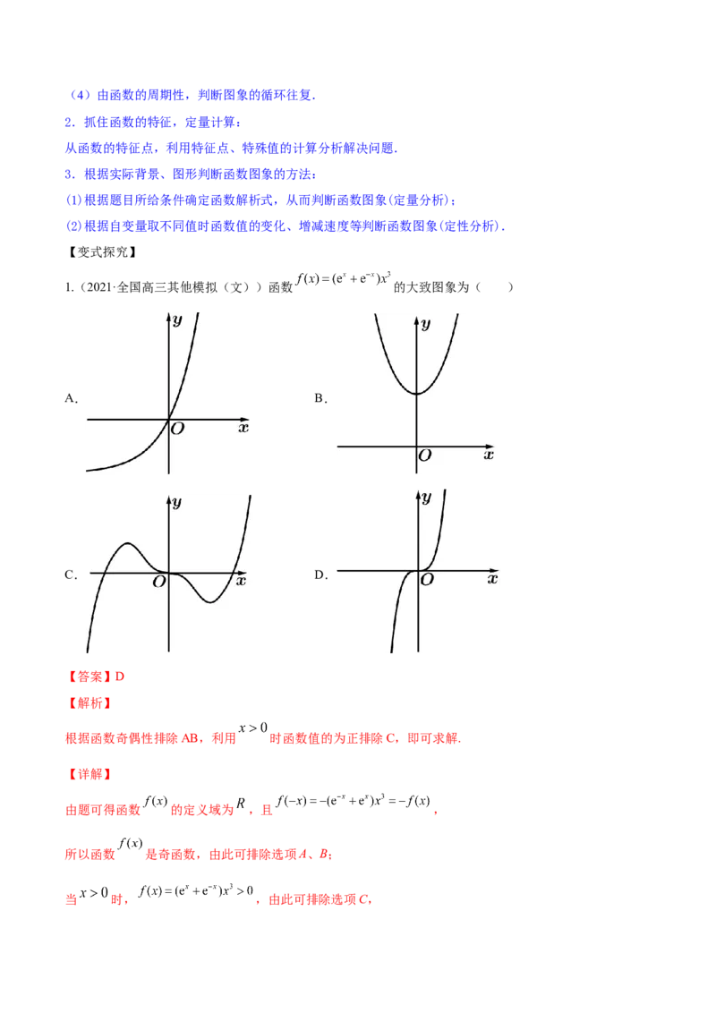 专题3.7函数的图象2022年高考数学一轮复习讲练测（新教材新高考）（讲）解析版_02高考数学_新高考复习资料_2022年新高考资料_2022年高考数学一轮复习讲练测（新教材新高考）8.21更新