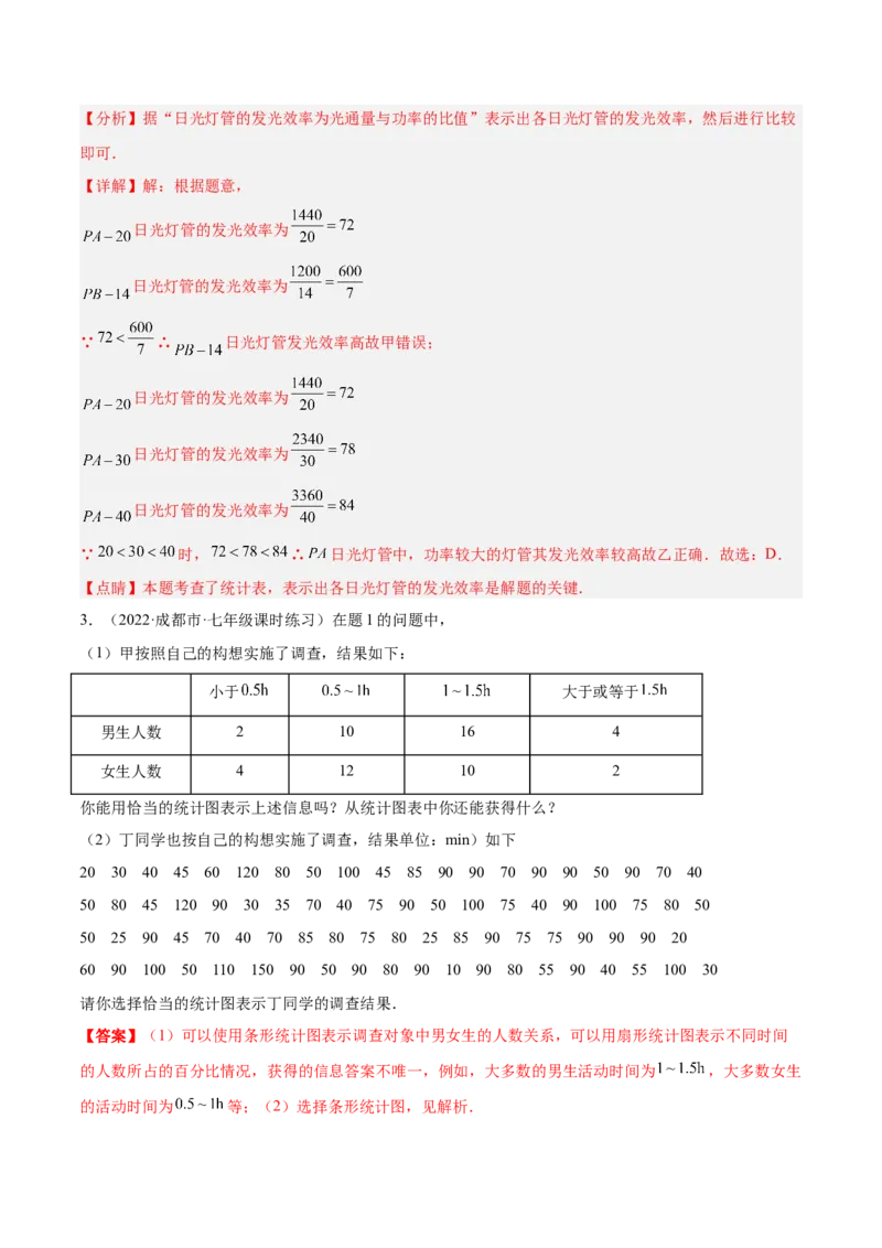 专题15数据的收集与整理重难点题型15个（解析版）_北师大初中数学_7上-北师大版初中数学_7上-初中数学北师大（旧版）赠送_06专项讲练