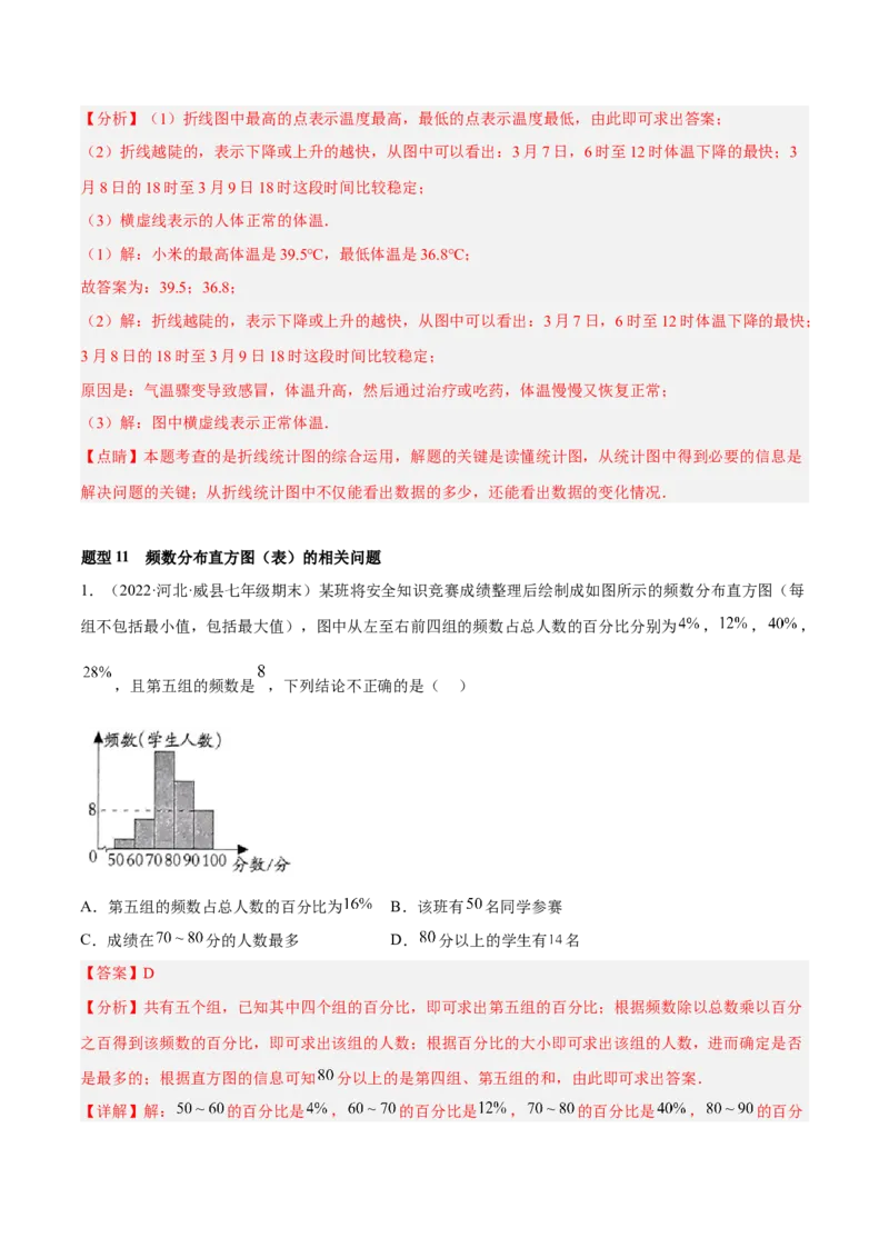 专题15数据的收集与整理重难点题型15个（解析版）_北师大初中数学_7上-北师大版初中数学_7上-初中数学北师大（旧版）赠送_06专项讲练